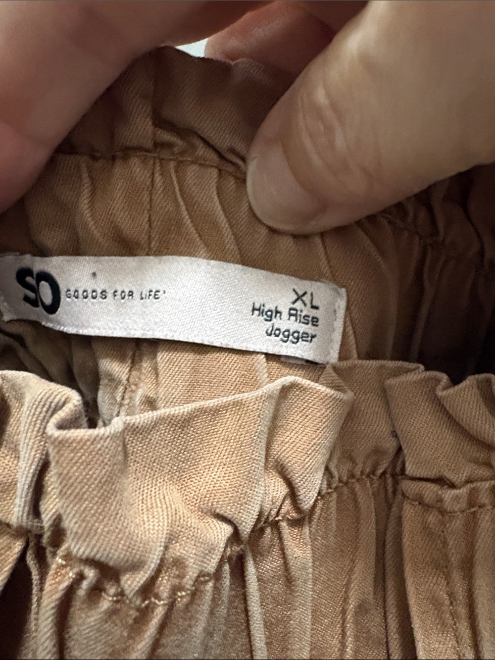 Women's Elastic-Waist Jogger Pant SET includes: Black, Tan and Blue. - Picture 3 of 12